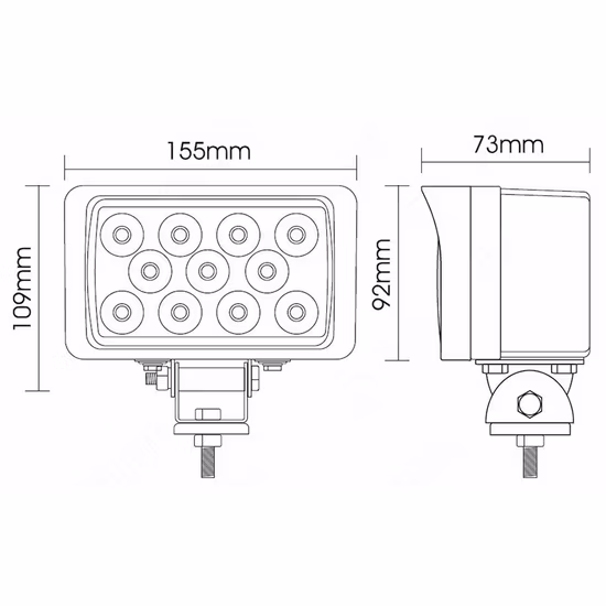 Faro da lavoro a LED CREE ovale ECE R10 da 30 W 5,5 pollici per trattori agricoli, carrelli elevatori, macchinari forestali per impieghi gravosi (GT16215)