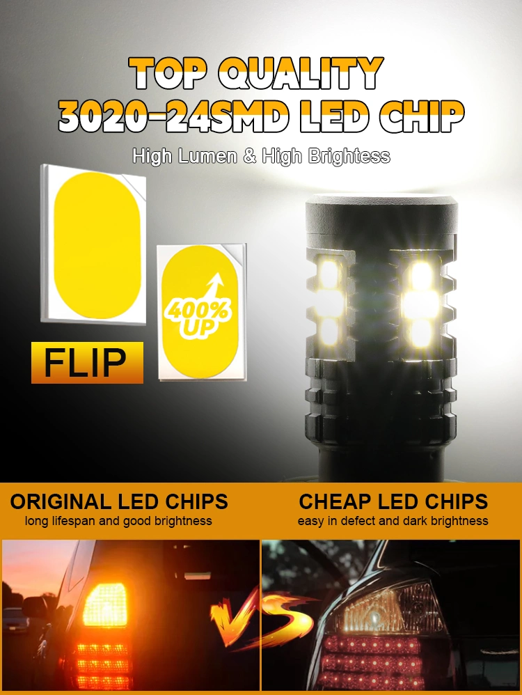 New Design High Brightness 3020 24SMD LED T20 W21W P21W Turn Signal Light