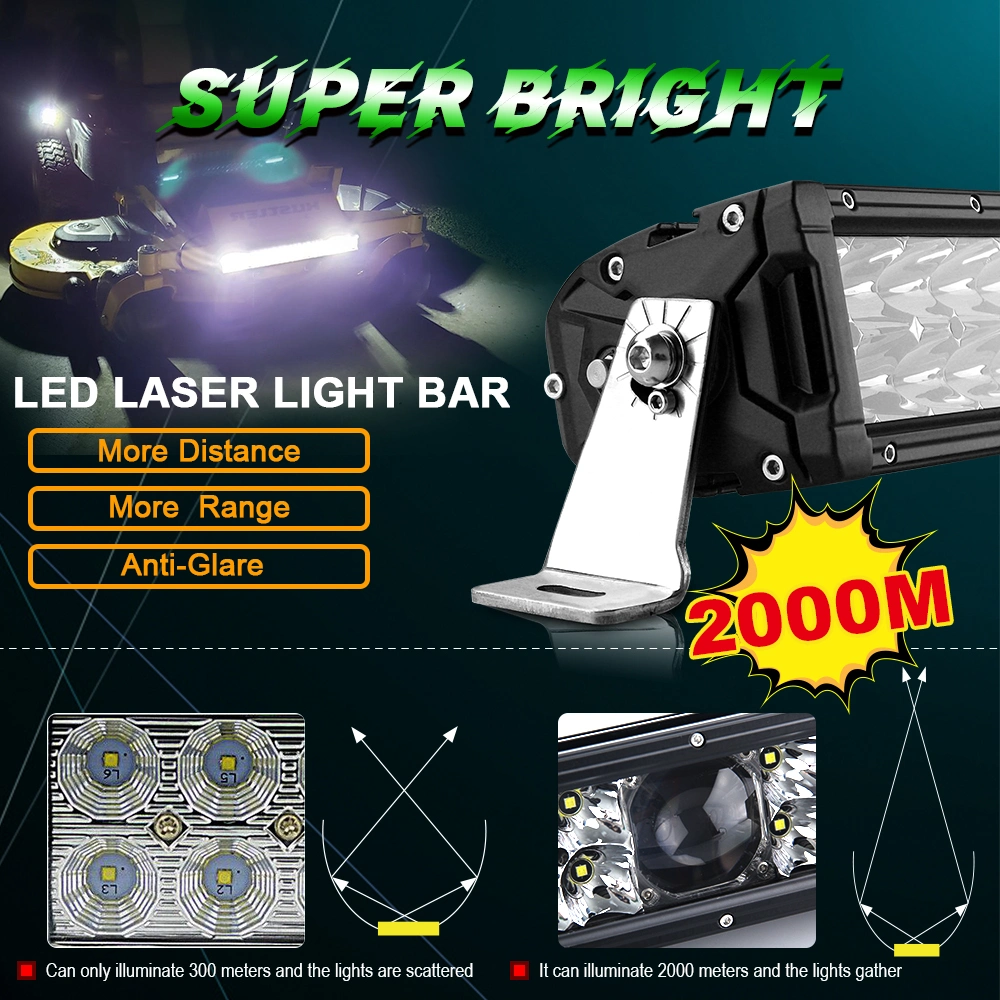 2000 Meters Long-Distance Lighting Super Bright Waterproof Rate IP68 LED 12 Volt Laser Driving Light Bar