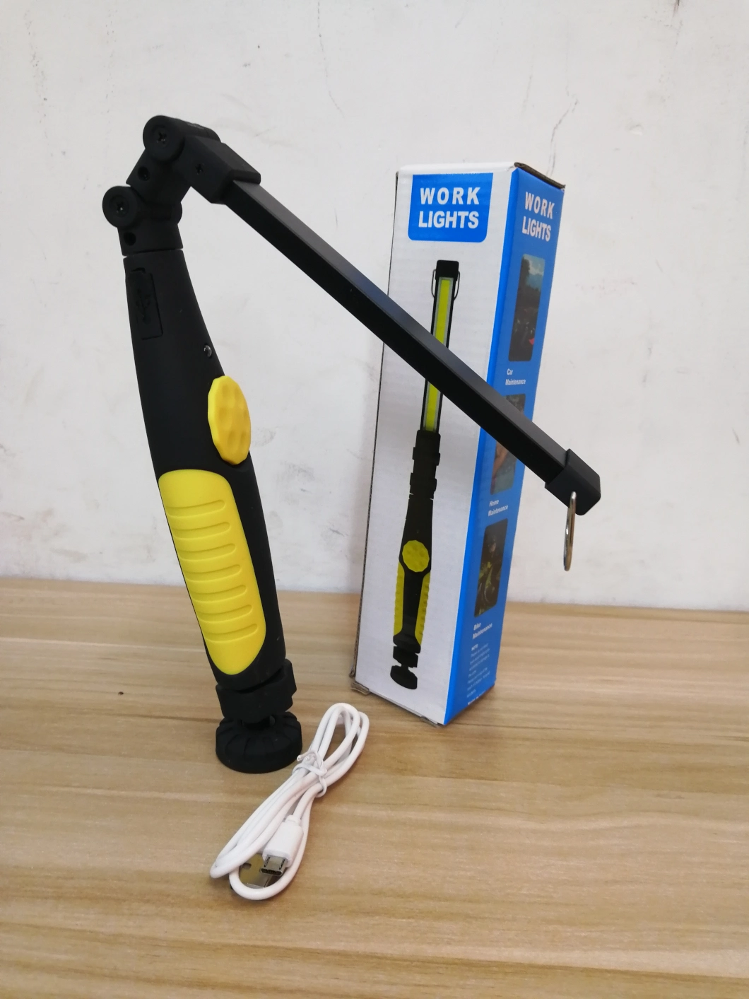 Wireless Battery Powered Portable COB Flood Beam LED Repair Work Light Hand Torch with Magnetic and USB Rechargeable