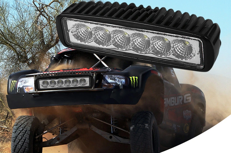 Offroad Flood Spot Work Light 18W LED Working Lights Car Accessories for Truck ATV 4X4 SUV 12V 24V 18W 6 Inch LED Light Bar