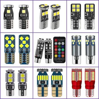 Commercio all'ingrosso ad alta potenza T10 3030 3014 4014 5050 Lampadina a cuneo di segnale LED Luce interna per auto S8.5 Festone Canbus 12V 24V Bianco Rosso Blu Giallo Verde Ambra