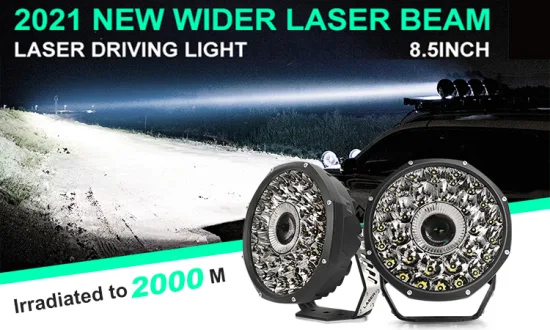 La più recente lampada a fascio spot ad alta potenza Luci per auto per barche marine 152W Offroad Luce di guida laser a LED da 8,5 pollici