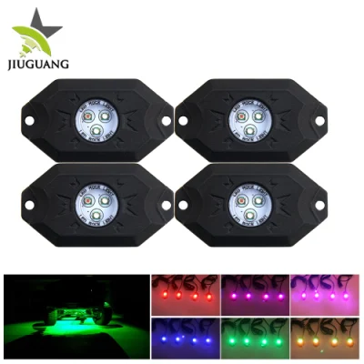 Controllo APP 4 8 12 16 Pods Luce stroboscopica RGB multicolore 12V 6000K LED Fendinebbia posteriore Rock