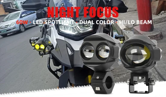 Accessori per il sistema di illuminazione della moto, luce ausiliaria a LED, proiettore da 3 pollici, fendinebbia, abbaglianti e anabbaglianti, mini luce di guida bicolore