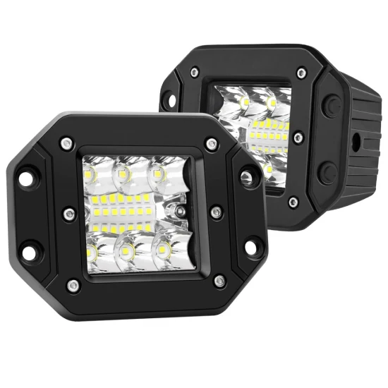 Baccelli per montaggio a incasso quadrati da 5 pollici per auto 39W Offroad LED Paraurti posteriore Fendinebbia Luce di guida per 4X4 ATV UTV