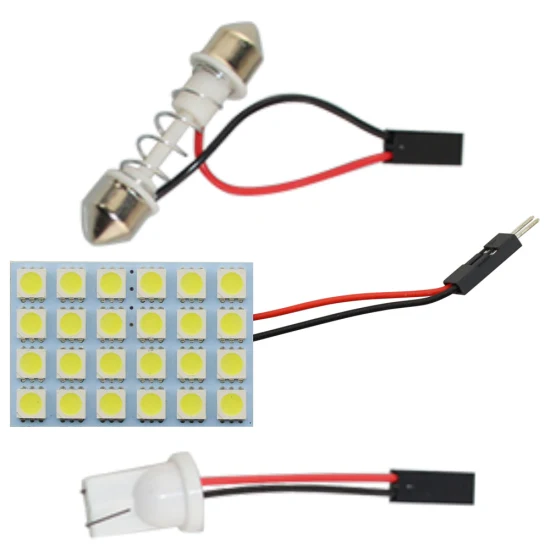 12V Festoon 5050 48SMD Car LED Pannello interno Luce C5w W5w T10 Tetto auto LED Dome Light Lampadina Luce interna auto